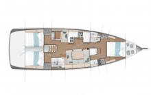 Sun Odyssey 490 : Cabins layout
