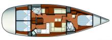 Sun Odyssey 50 DS : Cabins layout