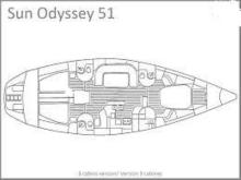 Sun Odyssey 51 : Plan aménagement Sun Odyssey 51 : Plan aménagement