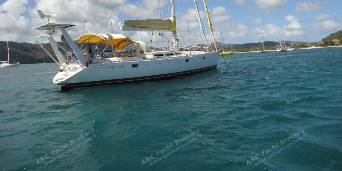 Jeanneau Sun Odyssey 47 : At anchor in Martinique Jeanneau Sun Odyssey 47 : At anchor in Martinique