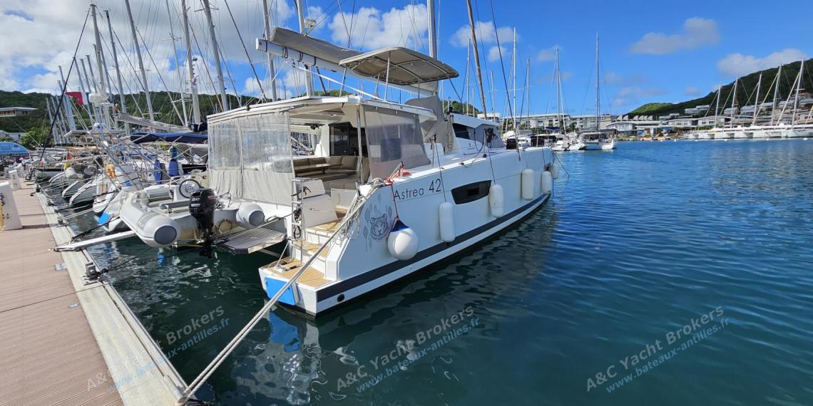 Fountaine Pajot Astréa 42 Maestro : A&C Yacht pontoon at the marina in Le Marin Fountaine Pajot Astréa 42 Maestro : A&C Yacht pontoon at the marina in Le Marin