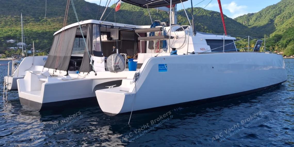 NEEL-TRIMARANS Neel 43 : At anchor in Caribbean NEEL-TRIMARANS Neel 43 : At anchor in Caribbean