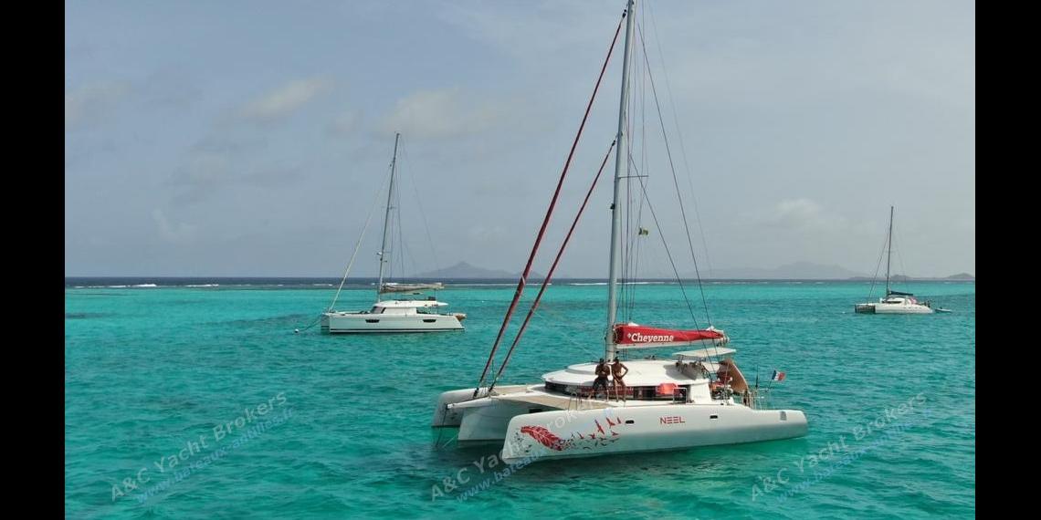 NEEL-TRIMARANS NEEL 45 : At anchor in Grenadines NEEL-TRIMARANS NEEL 45 : At anchor in Grenadines