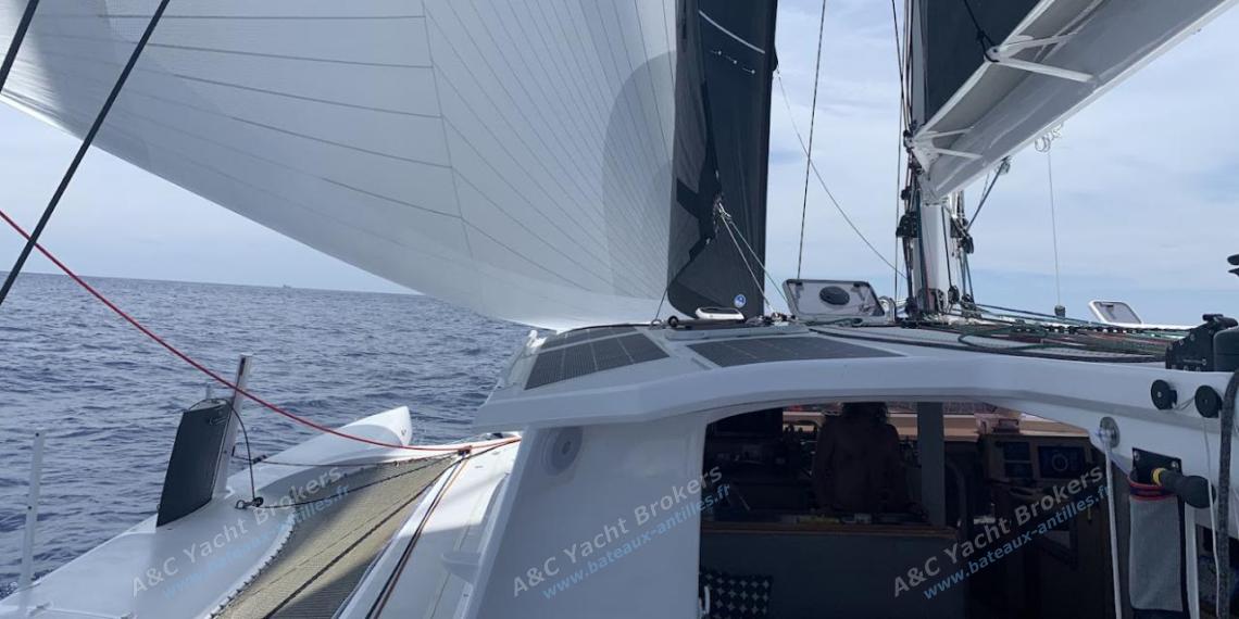 Triac Composites Rapido 53XS : Underway under gennaker, sailing on starboard tack Triac Composites Rapido 53XS : Underway under gennaker, sailing on starboard tack